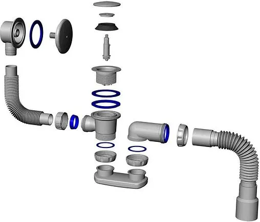 Слив-перелив для ванны Unicorn нержавеющая сталь S122E