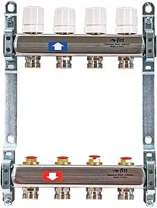 Группа коллекторная без расходомеров 8 отводов 1&quot;в/в x ¾&quot;ек Uni-fitt 451B4308, 1