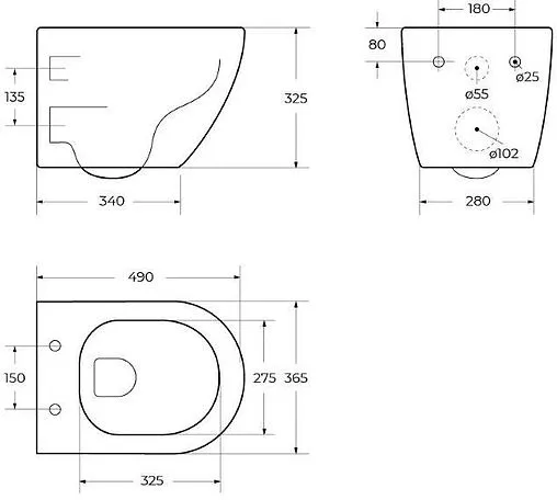 Унитаз подвесной безободковый BelBagno Uno белый BB3105CHR/SC