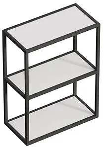 Полка двухъярусная Cezares Cadro 60х80 чёрный матовый/белый CADRO-60/30/80-2C-SO-MET-ST, 1