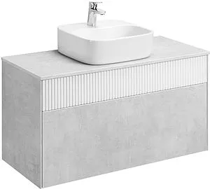 Тумба-умывальник подвесная Aquaton Марбл 100 слэйт/белый матовый 1A2763K0MH4C0 Тумба-умывальник подвесная Aquaton Марбл 100 слэйт/белый матовый 1A2763K0MH4C0, 1