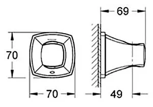 Держатель ручного душа Grohe Grandera хром 27969000 Держатель ручного душа Grohe Grandera хром 27969000, 2