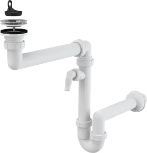 Сифон трубный для мойки AlcaPlast A870P-DN40 Сифон трубный для мойки AlcaPlast A870P-DN40, 1