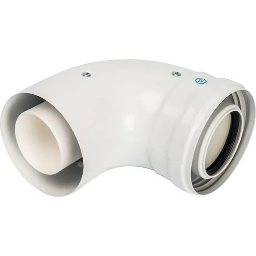 Колено стартовое коаксиальное Ø 60/100мм (PP-FE) Stout SCA-8610-210090