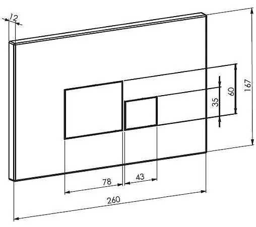 Клавиша смыва для унитаза Toni Arti Tocco TA-0066 бронза