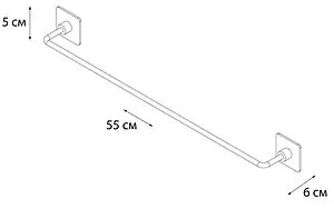Полотенцедержатель Fixsen Square хром FX-93101A Полотенцедержатель Fixsen Square хром FX-93101A, 2
