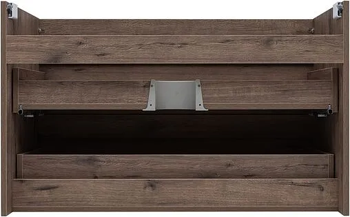 Тумба-умывальник подвесная Aquanet Нота New 100 дуб веллингтон/табак 00334194+00284116