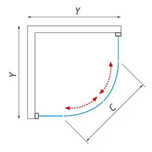 Душевое ограждение 900x900мм прозрачное стекло Roltechnik Ambient Line AMR2N/900 624-9000000-00-02 Душевое ограждение 900x900мм прозрачное стекло Roltechnik Ambient Line AMR2N/900 624-9000000-00-02, 4