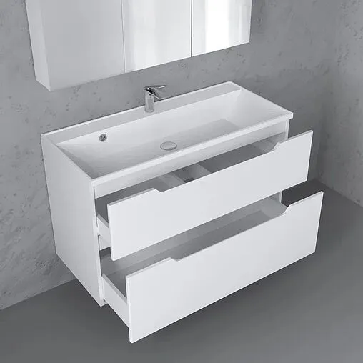 Тумба-умывальник подвесная Raval Wector 100 белый Wct.01.100/P/W/MD+4627173210201