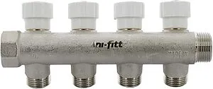Коллектор регулирующий проходной 4 отвода ¾&quot;в/н x ½&quot;к Uni-fitt 400N3240, 4