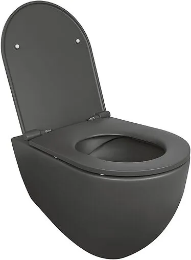 Унитаз подвесной безободковый ISVEA Infinity Vortex антрацит 10NF02003-2C