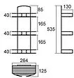 Полка Milardo Shelf хром 013W030M44