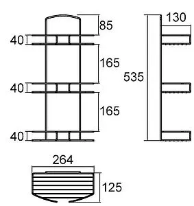 Полка Milardo Shelf хром 013W030M44 Полка Milardo Shelf хром 013W030M44, 2