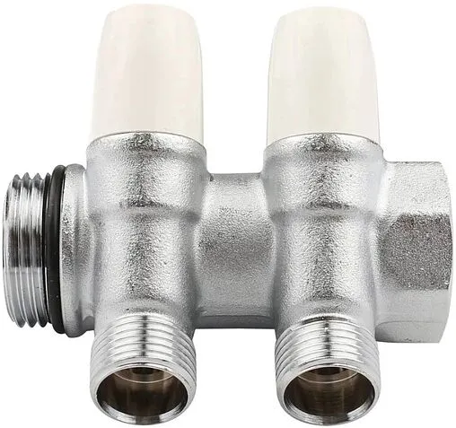 Коллектор регулирующий проходной 2 отвода 1&quot;в/н x ½&quot;н Tiemme MAXIMA 1860022