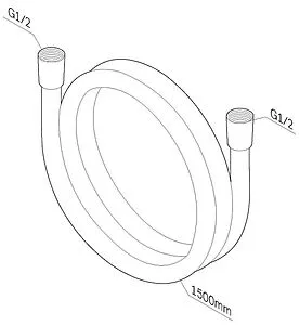 Шланг для душа Am.Pm 150см чёрный матовый F0415122, 2