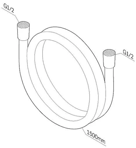 Шланг для душа Am.Pm 150см чёрный матовый F0415122