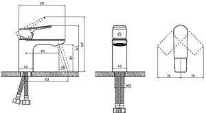 Смеситель для раковины Osgard Segel Black чёрный матовый 94013 Смеситель для раковины Osgard Segel Black чёрный матовый 94013, 2