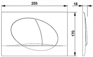 Клавиша смыва для унитаза Roca Active 42B 8901140B1 хром глянцевый Клавиша смыва для унитаза Roca Active 42B 8901140B1 хром глянцевый, 2