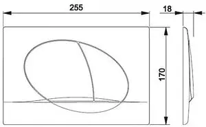 Клавиша смыва для унитаза Roca Active 42B 8901140B2 хром матовый Клавиша смыва для унитаза Roca Active 42B 8901140B2 хром матовый, 2