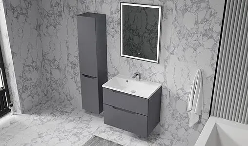 Тумба-умывальник подвесная Raval Wector 70 антрацит Wct.01.70/P/A/MD+4627173210171