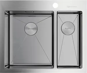 Мойка кухонная Omoikiri Akisame 60-2-IN-L нержавеющая сталь 4993775 Мойка кухонная Omoikiri Akisame 60-2-IN-L нержавеющая сталь 4993775, 1