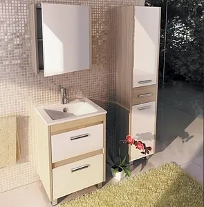 Тумба-умывальник напольная Comforty Тулуза 60 белый/сосна лоредо 00003129378CF, 3