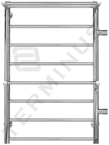 Полотенцесушитель водяной лесенка Terminus Анкона с полкой П8 500х801 б/п 500 полированная сталь 4620768888809, 1