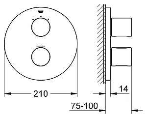 Термостат для 2 потребителей Grohe Grohtherm 3000 Cosmopolitan белый 19468LS0 Термостат для 2 потребителей Grohe Grohtherm 3000 Cosmopolitan белый 19468LS0, 2