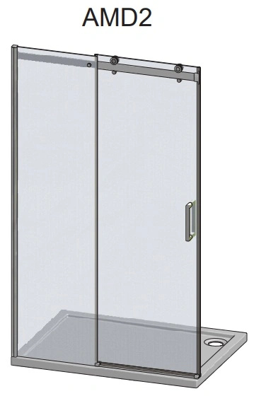 Дверь в нишу 1200мм прозрачное стекло Roltechnik Ambient Line AMD2/1200 620-1200000-00-02
