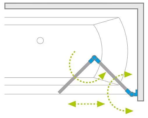 Шторка на ванну 1200мм прозрачное стекло Radaway Essenza New PND 120 R 207212-01R