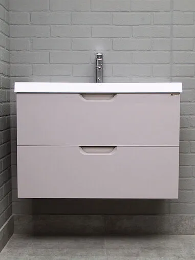 Тумба-умывальник подвесная Домино Dune 80 серый тауп DD2503T+4627173210188