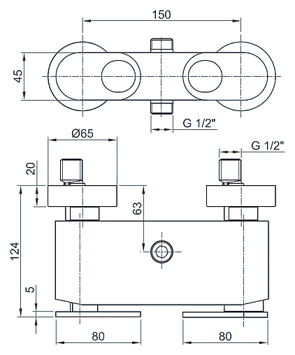 Смеситель для душа Cezares Butterfly хром матовый BUTTERFLY-DM-04
