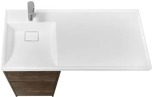 Тумба-умывальник напольная над стиральной машиной Aquaton Лондри 105 L дуб кантри 1A2670K1LHDY0+