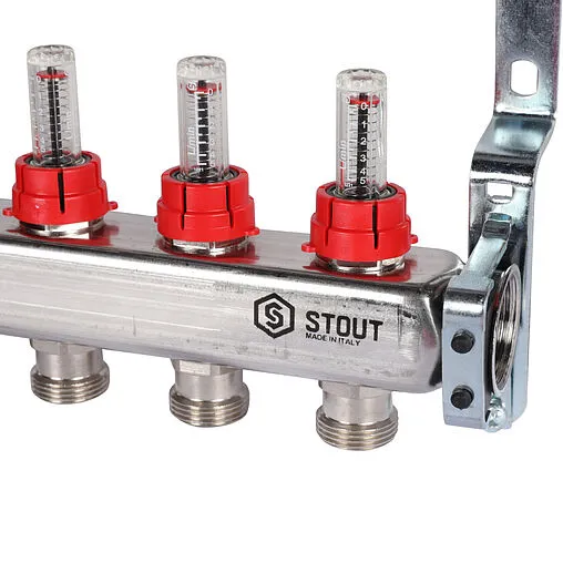 Группа коллекторная с расходомерами 13 отводов 1&quot;в/в x ¾&quot;ек Stout SMS 0917 000013