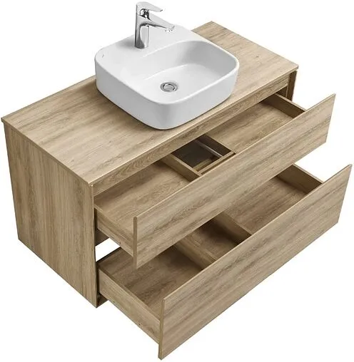 Тумба-умывальник подвесная Aquaton Либерти 100 дуб эльвезия 1A2796K4LYC70