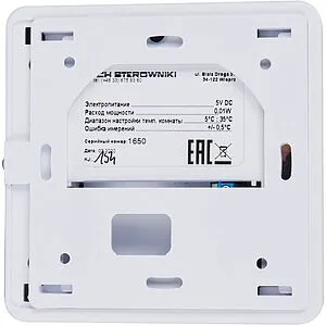 Проводной комнатный терморегулятор TECH ST-R-9b белый WG.11.0544 Проводной комнатный терморегулятор TECH ST-R-9b белый WG.11.0544, 5