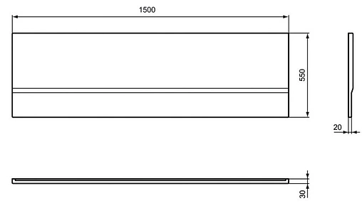 Панель для ванны фронтальная Ideal Standard Hotline 160 белый K229901