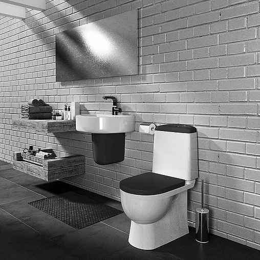 Унитаз-компакт Sanita Luxe Best Color Black белый/черный WC.CC/Best/2-DM/BLK.G/S1 Унитаз-компакт Sanita Luxe Best Color Black белый/черный WC.CC/Best/2-DM/BLK.G/S1