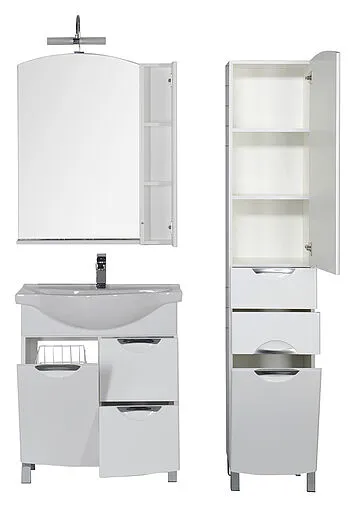 Шкаф-зеркало Aquanet Асти 75 белый 180077