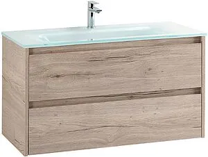 Тумба-умывальник подвесная BelBagno KRAFT 100 Rovere Galifax Bianco KRAFT-1000-2C-SO-RGB+, 3