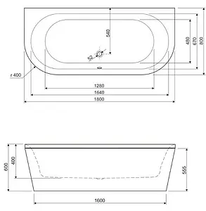 Ванна акриловая Cezares Metauro wall 180x80 Ванна акриловая Cezares Metauro wall 180x80, 2