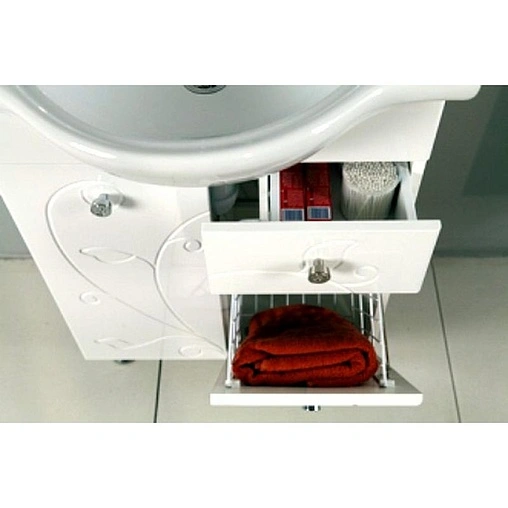 Тумба-умывальник напольная Aquaton Лиана 60 M белый 1A1629K0LL010