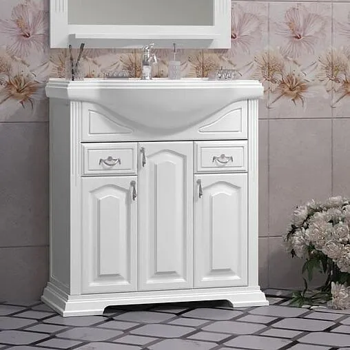 Тумба-умывальник напольная Opadiris Риспекто 80 белый матовый 00-00006024+4620008198941