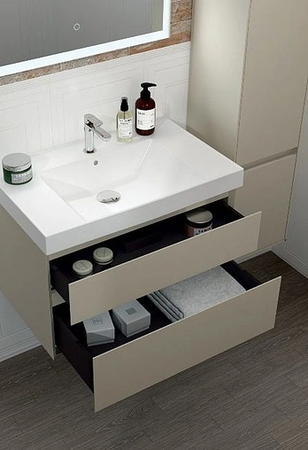 Тумба под умывальник подвесная Kerama Marazzi Cubo 80 лимо CUB.80.2\LIM