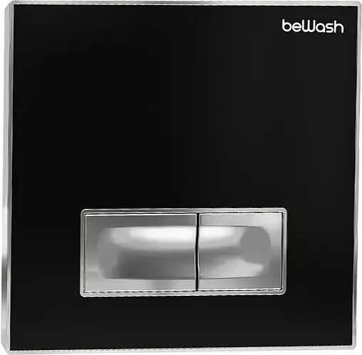 Инсталляция для подвесного унитаза Set 4 в 1 beWash BW74 K500RZVP0500SYC00000 с кнопкой черное стекло/хром