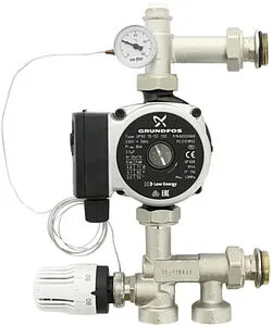 Узел насосно-смесительный с насосом Grundfos UPSO 25-65 130 Uni-fitt Solomix Mini 474G1100, 1