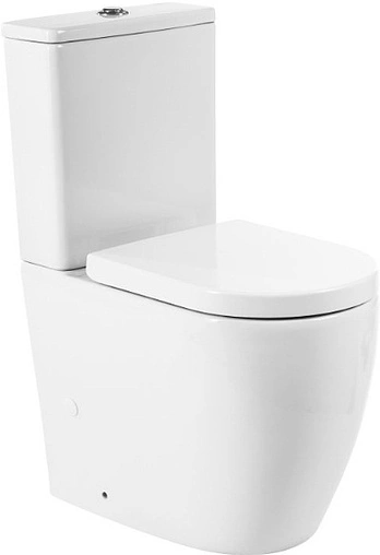 Унитаз-компакт безободковый BelBagno Etna белый BB2157CPR+BB2157T