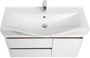 Тумба-умывальник Aquaton Нортон 100 белый глянец 1A2490K0NT010, 4