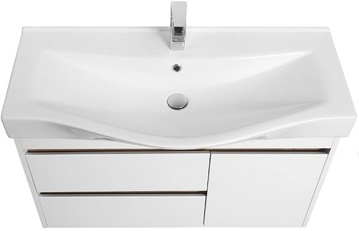 Тумба-умывальник Aquaton Нортон 100 белый глянец 1A2490K0NT010