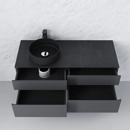 Тумба под умывальник подвесная Raval Decent 120 антрацит Dec.01.120/P/A/RL